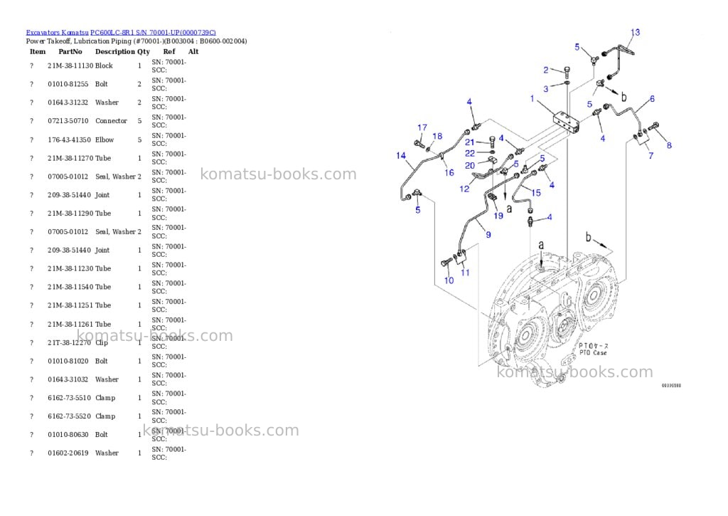 Komatsu pc600lc-8r1 s/n 70001-up Parts catalog cover Page 5