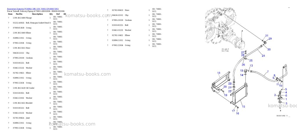 Komatsu pc600lc-8r1 s/n 70001-up Parts catalog cover Page 7