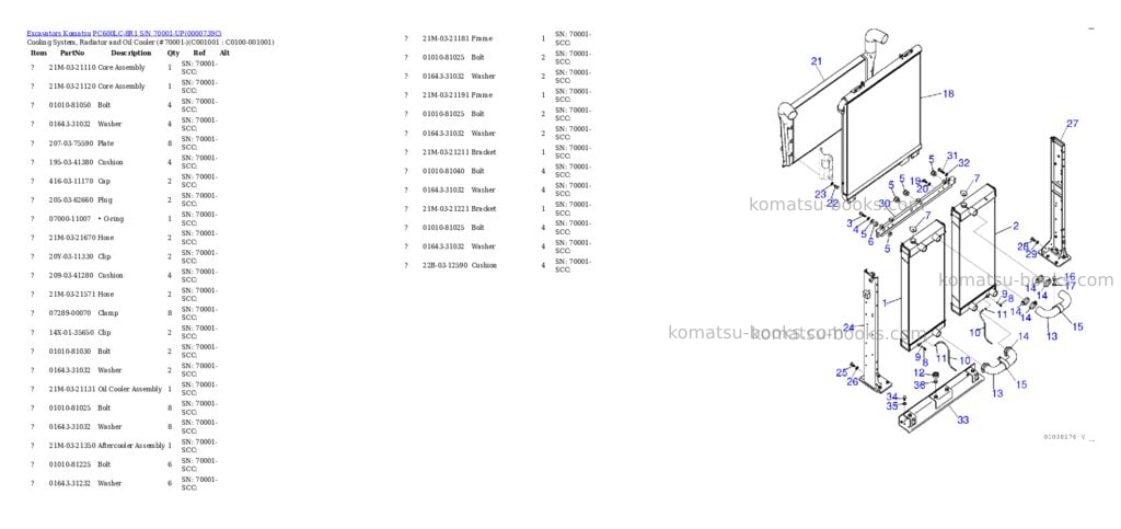 Komatsu pc600lc-8r1 s/n 70001-up Parts catalog cover Page 8