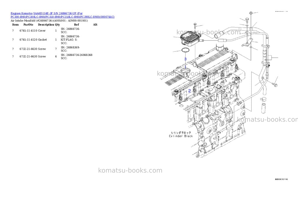 Komatsu saa6d114e-3f s/n 26866736-up for pc300-8m0/pc300lc-8m0/pc350-8m0/pc350lc-8m0/pc390lc-8m0 Parts catalog cover Page 4 Komatsu saa6d114e-3f s/n 26866736-up for pc300-8m0/pc300lc-8m0/pc350-8m0/pc350lc-8m0/pc390lc-8m0 Parts catalog cover Page 4
