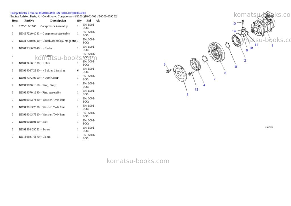 Komatsu hm400-3m0 s/n 5001-up for kal Parts catalog cover Page 2 Komatsu hm400-3m0 s/n 5001-up for kal Parts catalog cover Page 2