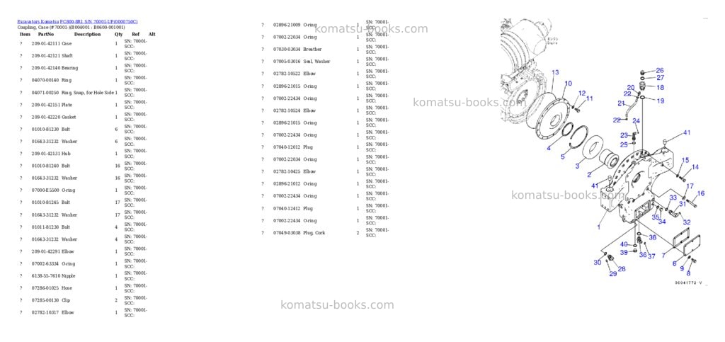 Komatsu pc800-8r1 s/n 70001-up Parts catalog cover Page 6 Komatsu pc800-8r1 s/n 70001-up Parts catalog cover Page 6