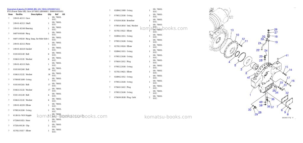 Komatsu pc800se-8r1 s/n 70001-up Parts catalog cover Page 6 Komatsu pc800se-8r1 s/n 70001-up Parts catalog cover Page 6