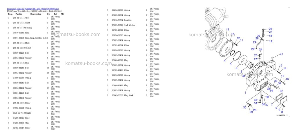 Komatsu pc800lc-8r1 s/n 70001-up Parts catalog cover Page 6 Komatsu pc800lc-8r1 s/n 70001-up Parts catalog cover Page 6
