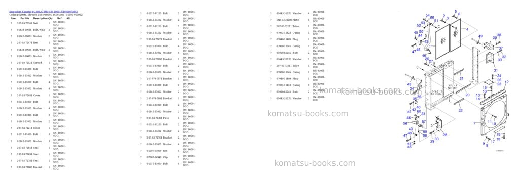 Komatsu pc300lc-8m0 s/n 80001-up Parts catalog cover Page 5 Komatsu pc300lc-8m0 s/n 80001-up Parts catalog cover Page 5