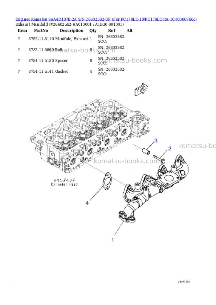 Komatsu saa4d107e-2a s/n 26602582-up for pc170lc-10/pc170lc-ra-10 Parts catalog cover Page 9 Komatsu saa4d107e-2a s/n 26602582-up for pc170lc-10/pc170lc-ra-10 Parts catalog cover Page 9