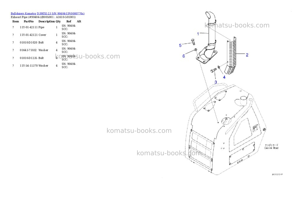 Komatsu d39exi-23 s/n 90404-up Parts catalog cover Page 10 Komatsu d39exi-23 s/n 90404-up Parts catalog cover Page 10