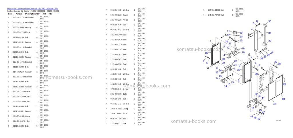Komatsu pc228uslc-10 s/n 1001-up Parts catalog cover Page 10