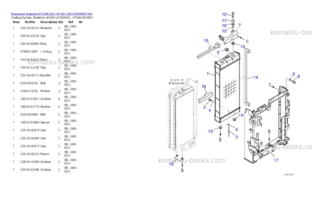 Komatsu pc228uslc-10 s/n 1001-up Parts catalog cover Page 9