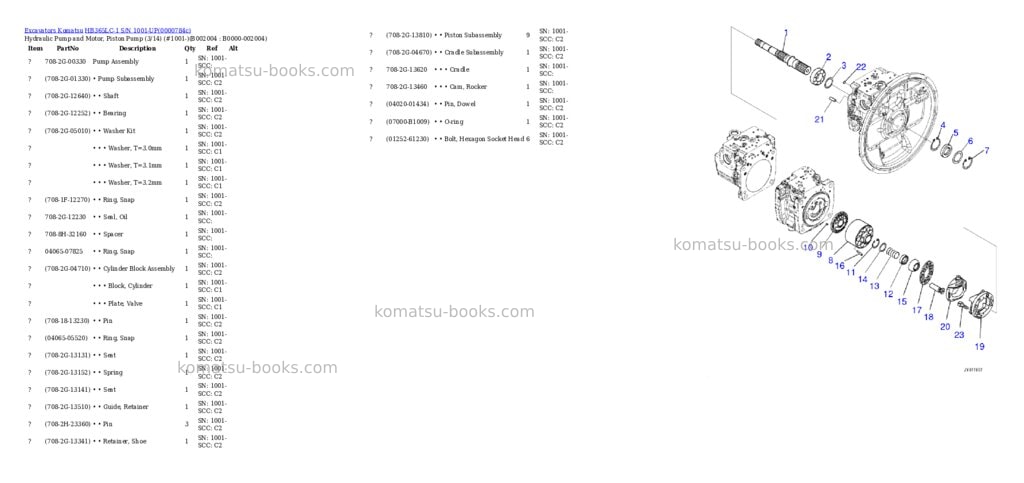 Komatsu hb365lc-1 s/n 1001-up Parts catalog cover Page 8