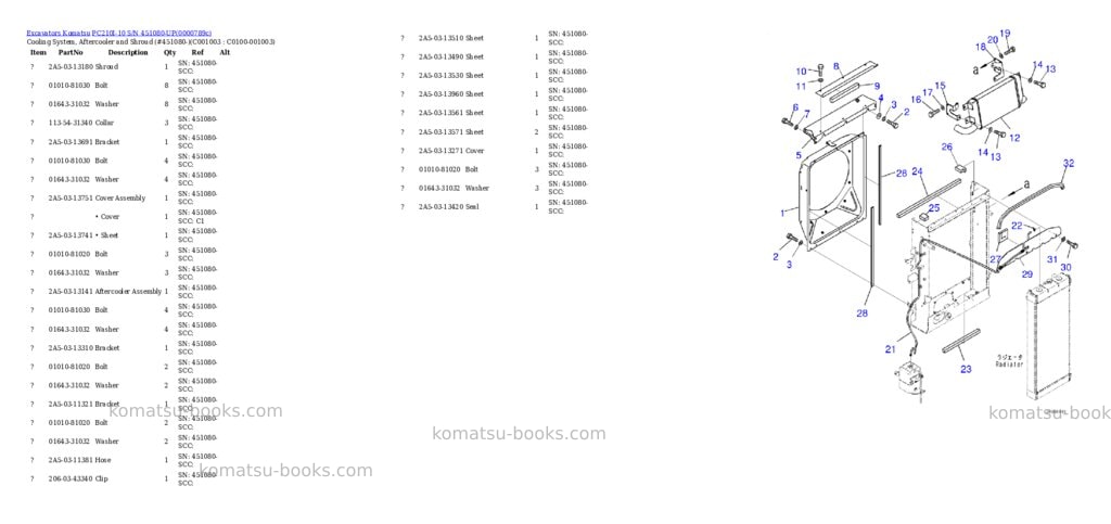 Komatsu pc210i-10 s/n 451080-up Parts catalog cover Page 10