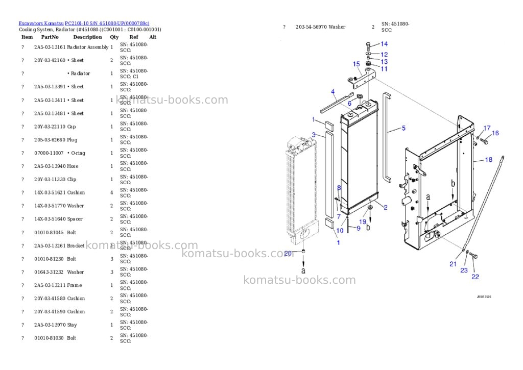 Komatsu pc210i-10 s/n 451080-up Parts catalog cover Page 8