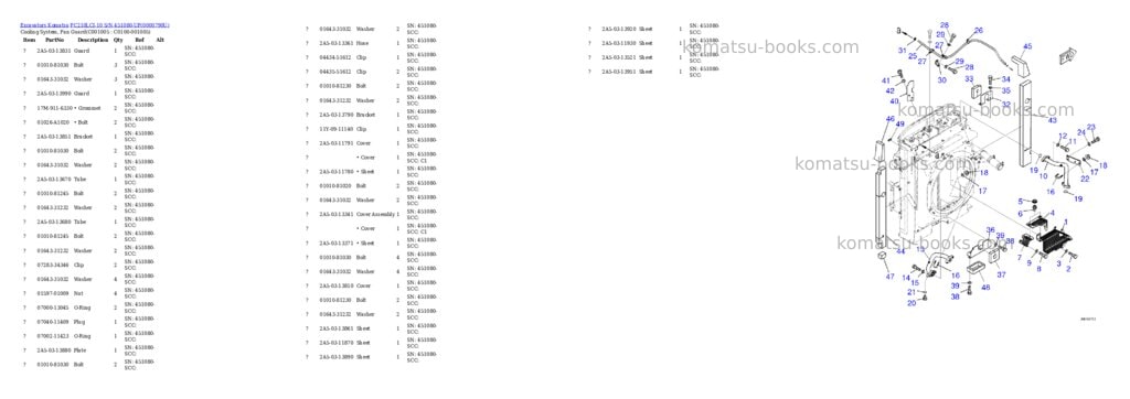Komatsu pc210lci-10 s/n 451080-up eu standard machine Parts catalog cover Page 8