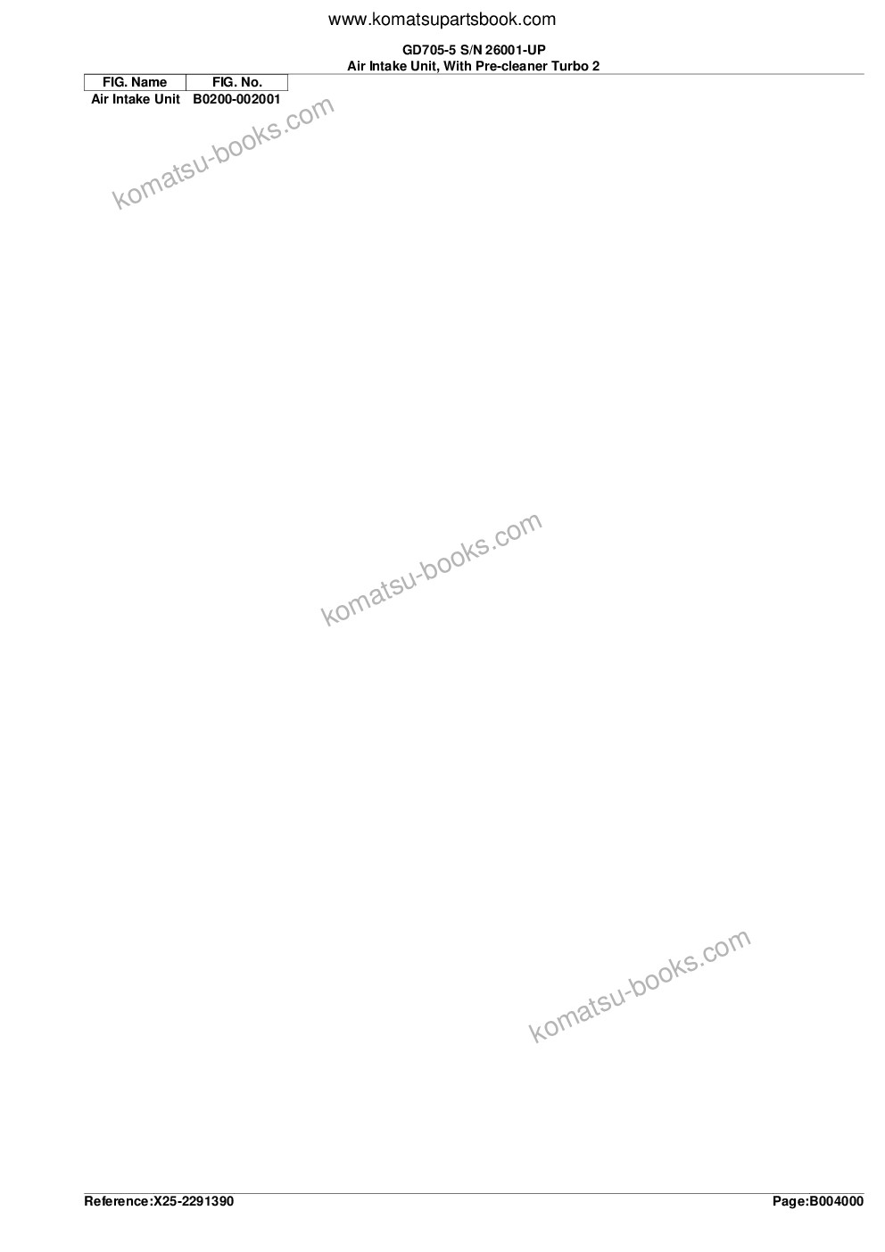 Komatsu gd705-5 s/n 26001-up Parts catalog cover Page 10 Komatsu gd705-5 s/n 26001-up Parts catalog cover Page 10
