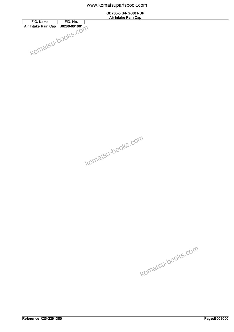 Komatsu gd705-5 s/n 26001-up Parts catalog cover Page 8 Komatsu gd705-5 s/n 26001-up Parts catalog cover Page 8
