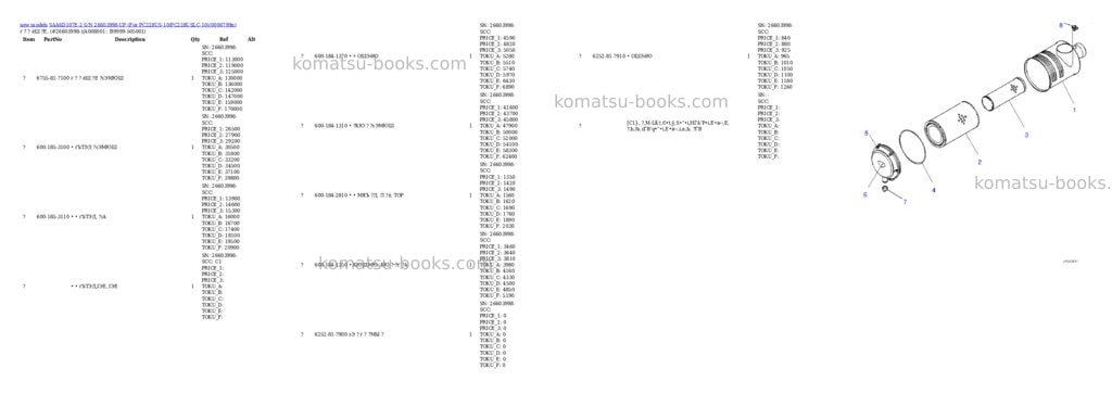Komatsu SAA6D107E-2 S/N 26603998-UP (For PC228US-10/PC228USLC-10) Parts catalog cover Page 9