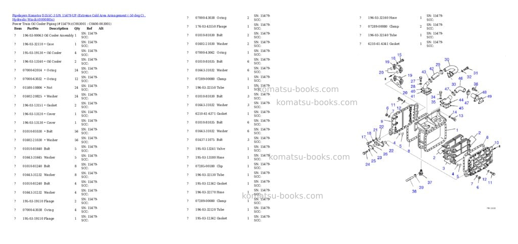 Komatsu d355c-3 s/n 15479-up extreme cold area arrangement -50 deg c , hydraulic winch Parts catalog cover Page 4 Komatsu d355c-3 s/n 15479-up extreme cold area arrangement -50 deg c , hydraulic winch Parts catalog cover Page 4