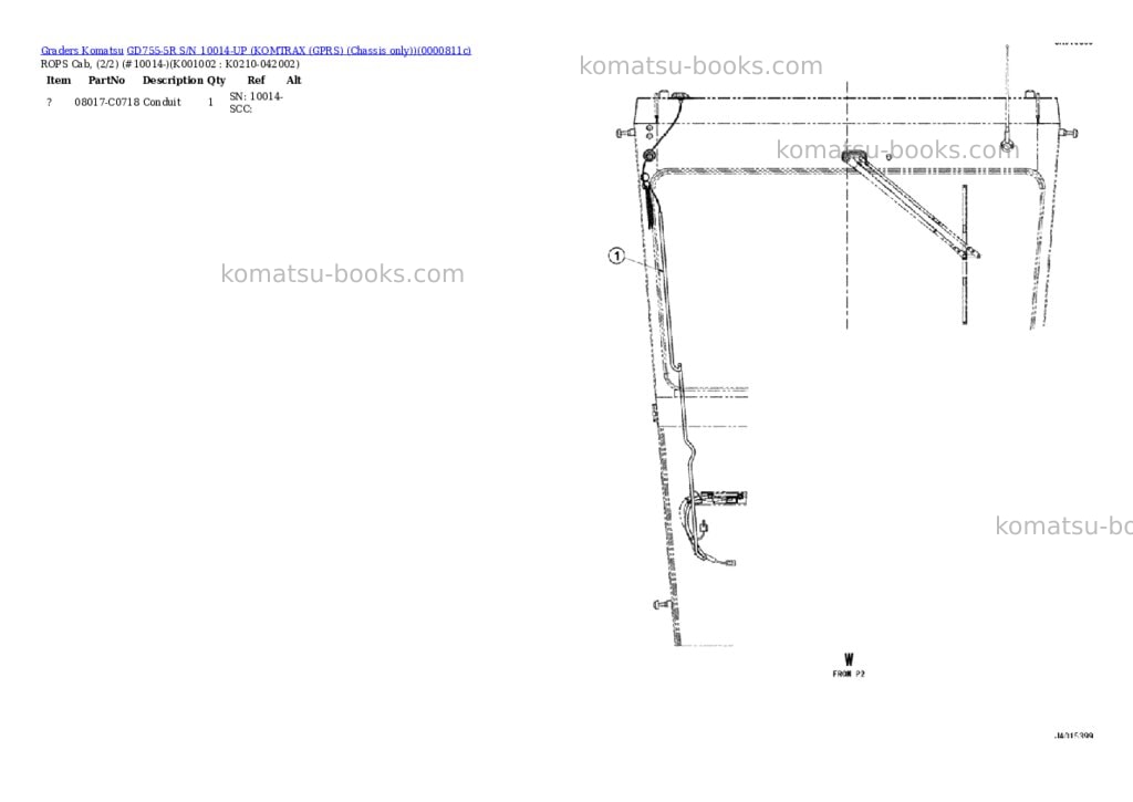 Komatsu gd755-5r s/n 10014-up komtrax gprs chassis only Parts catalog cover Komatsu gd755-5r s/n 10014-up komtrax gprs chassis only Parts catalog cover