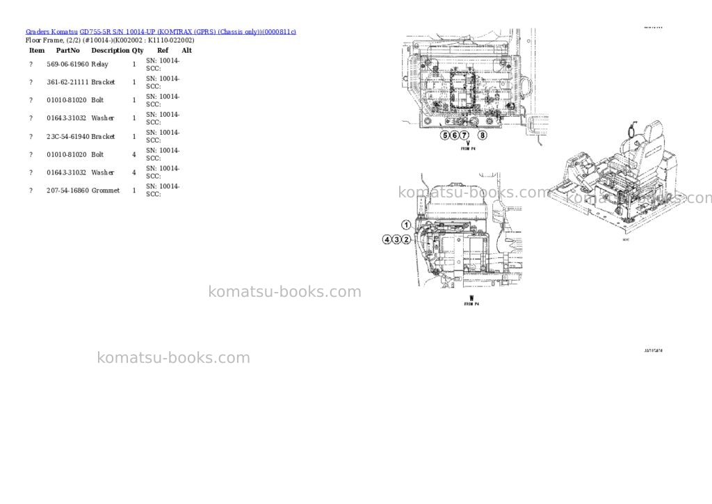 Komatsu gd755-5r s/n 10014-up komtrax gprs chassis only Parts catalog cover Page 3 Komatsu gd755-5r s/n 10014-up komtrax gprs chassis only Parts catalog cover Page 3