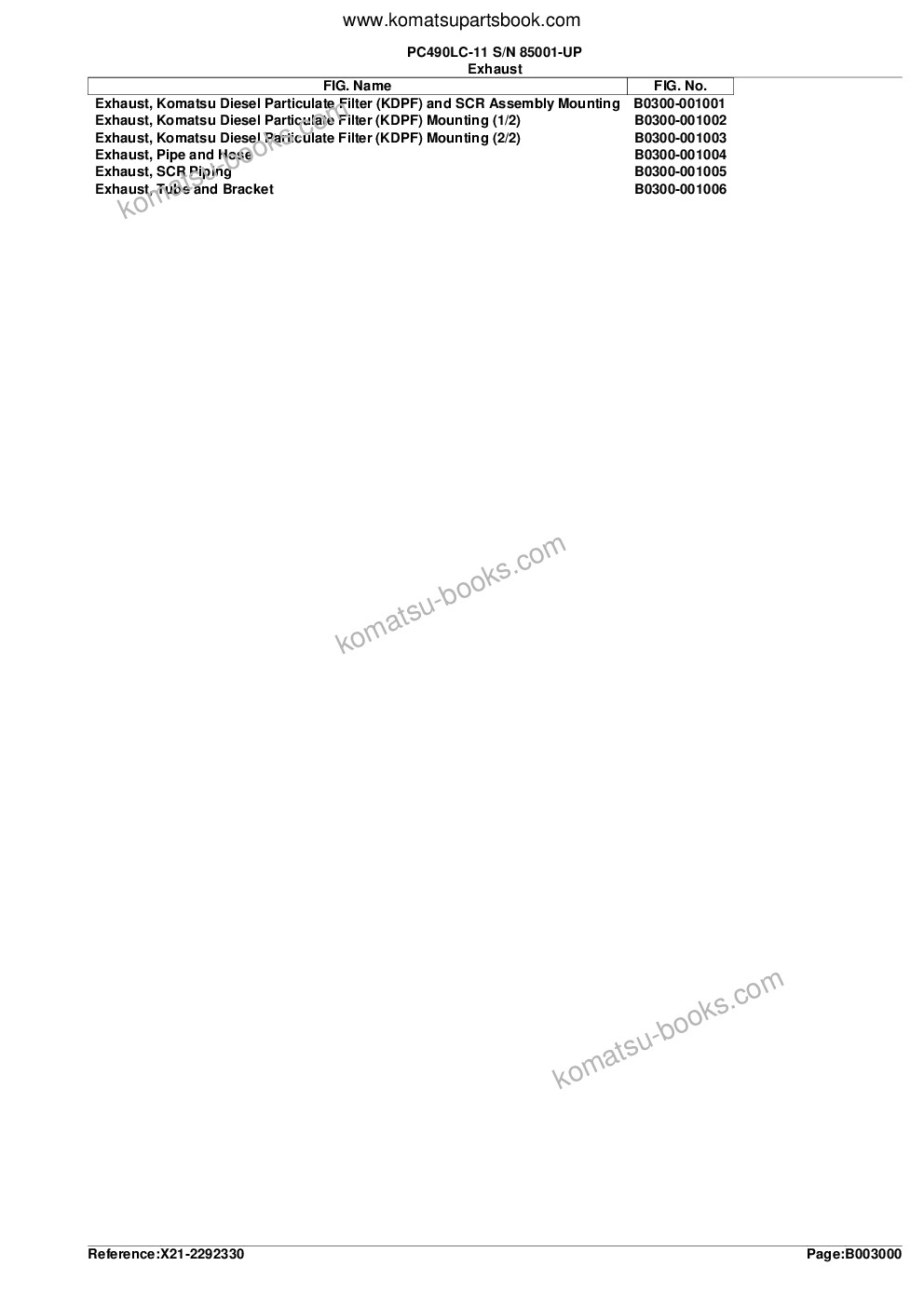Komatsu PC490LC-11 S/N 85001-UP Parts catalog cover Page 8 Komatsu PC490LC-11 S/N 85001-UP Parts catalog cover Page 8
