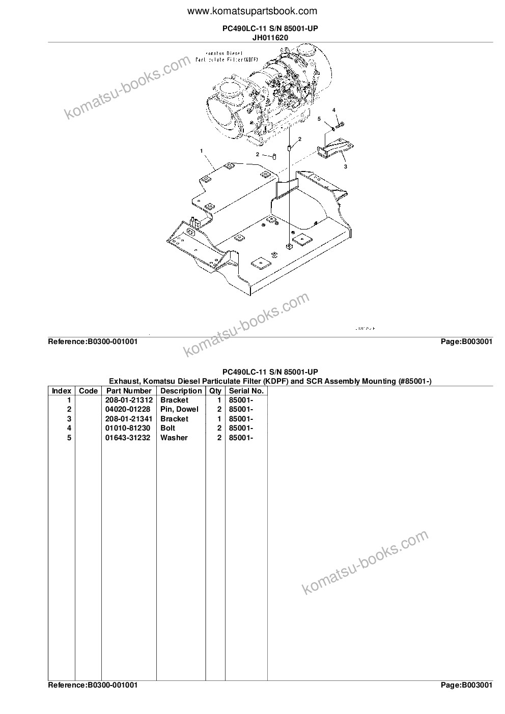 Komatsu PC490LC-11 S/N 85001-UP Parts catalog cover Page 9 Komatsu PC490LC-11 S/N 85001-UP Parts catalog cover Page 9