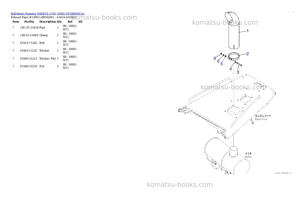 Komatsu d85ess-3 s/n 10001-up Parts catalog cover Page 3 Komatsu d85ess-3 s/n 10001-up Parts catalog cover Page 3