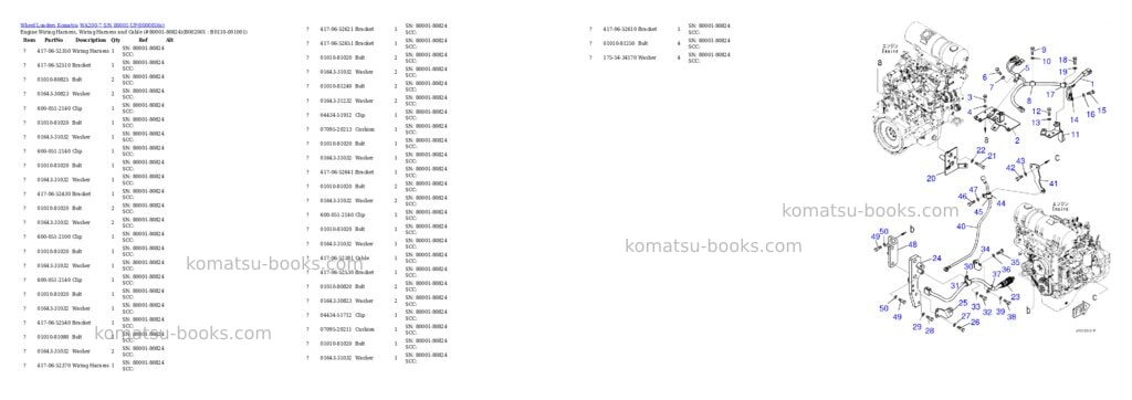 Komatsu WA200-7 S/N 80001-UP Parts catalog cover