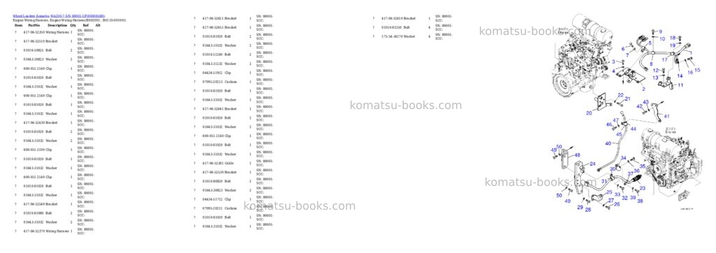Komatsu wa200-7 s/n 80001-up Parts catalog cover