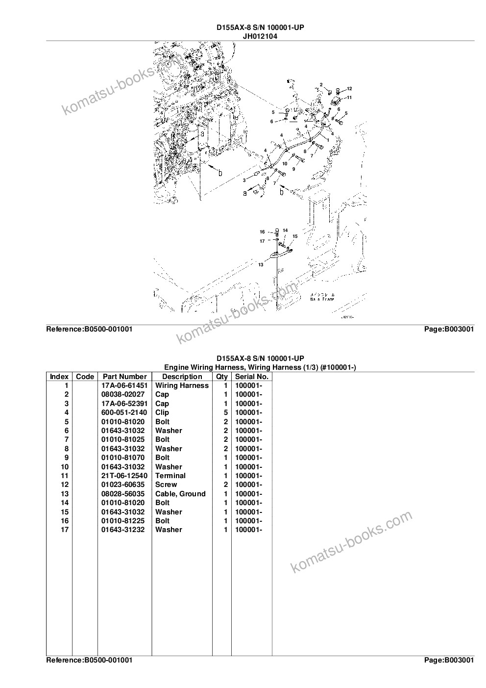 Komatsu d155ax-8 s/n 100001-up Parts catalog cover Page 10 Komatsu d155ax-8 s/n 100001-up Parts catalog cover Page 10