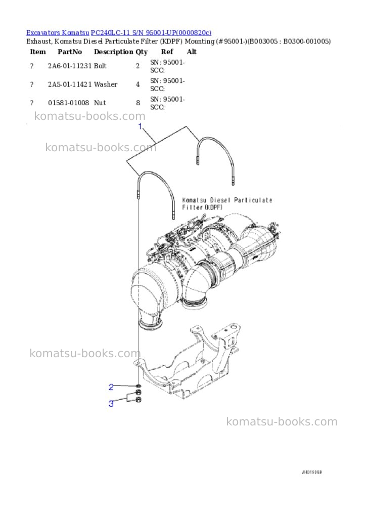 Komatsu PC240LC-11 S/N 95001-UP Parts catalog cover Page 9 Komatsu PC240LC-11 S/N 95001-UP Parts catalog cover Page 9