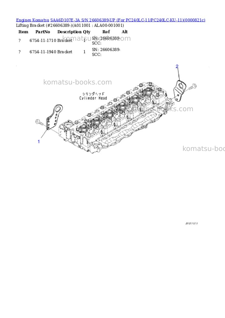 Komatsu saa6d107e-3a s/n 26606389-up for pc240lc-11/pc240lc-ku-11 Parts catalog cover Page 10 Komatsu saa6d107e-3a s/n 26606389-up for pc240lc-11/pc240lc-ku-11 Parts catalog cover Page 10