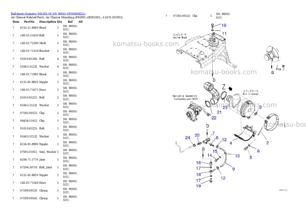Komatsu d65wx-18 s/n 0-up Parts catalog cover Page 6 Komatsu d65wx-18 s/n 0-up Parts catalog cover Page 6