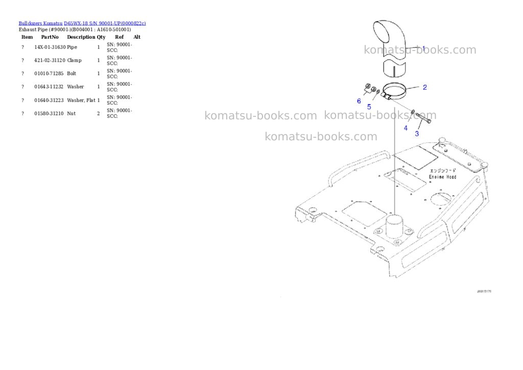 Komatsu d65wx-18 s/n 0-up Parts catalog cover Page 9 Komatsu d65wx-18 s/n 0-up Parts catalog cover Page 9
