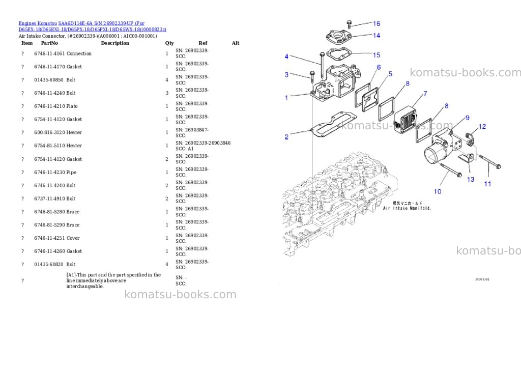 Komatsu saa6d114e-6a s/n 26902339-up for d65ex-18/d65exi-18/d65px-18/d65pxi-18/d65wx-18 Parts catalog cover Page 5 Komatsu saa6d114e-6a s/n 26902339-up for d65ex-18/d65exi-18/d65px-18/d65pxi-18/d65wx-18 Parts catalog cover Page 5