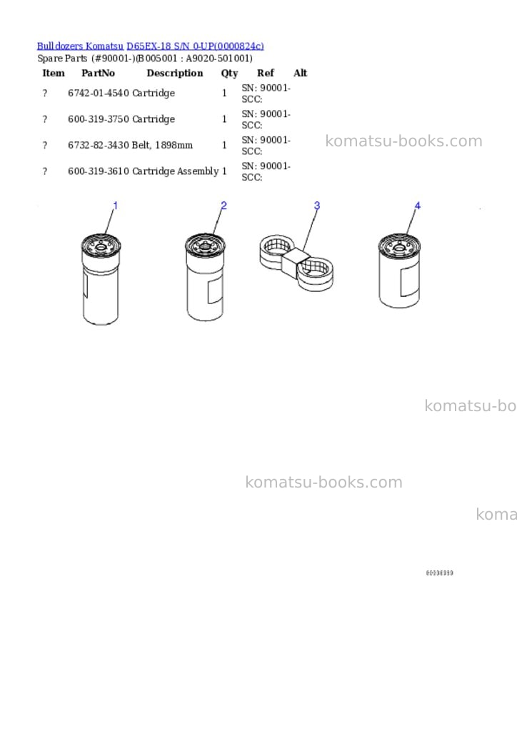 Komatsu d65ex-18 s/n 0-up Parts catalog cover Page 10 Komatsu d65ex-18 s/n 0-up Parts catalog cover Page 10