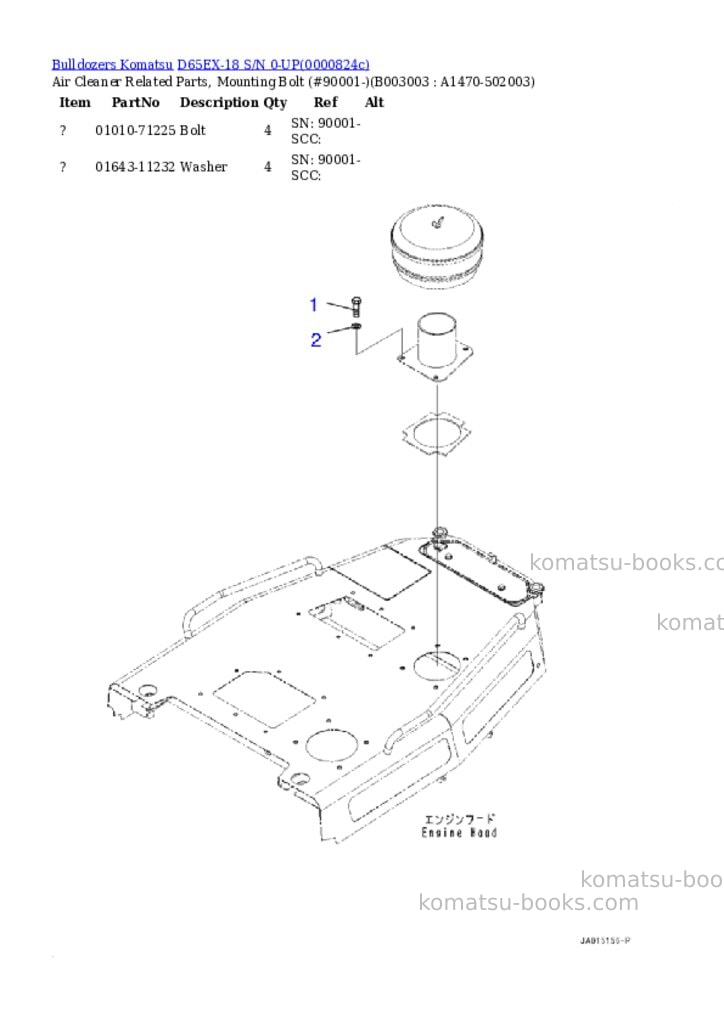 Komatsu d65ex-18 s/n 0-up Parts catalog cover Page 6 Komatsu d65ex-18 s/n 0-up Parts catalog cover Page 6