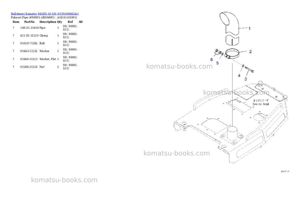 Komatsu d65ex-18 s/n 0-up Parts catalog cover Page 9 Komatsu d65ex-18 s/n 0-up Parts catalog cover Page 9