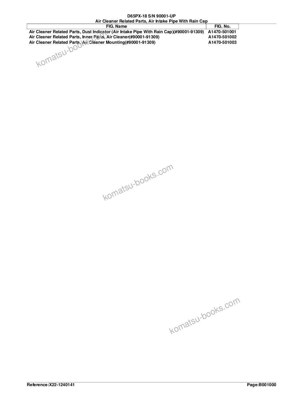 Komatsu d65px-18 s/n 90001-up Katalog części okładka Strona 3