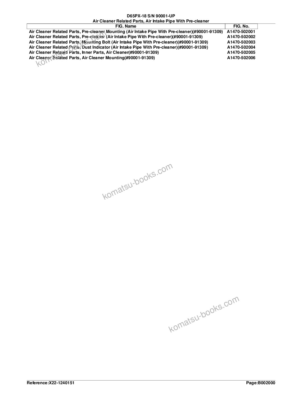 Komatsu d65px-18 s/n 90001-up Katalog części okładka Strona 7