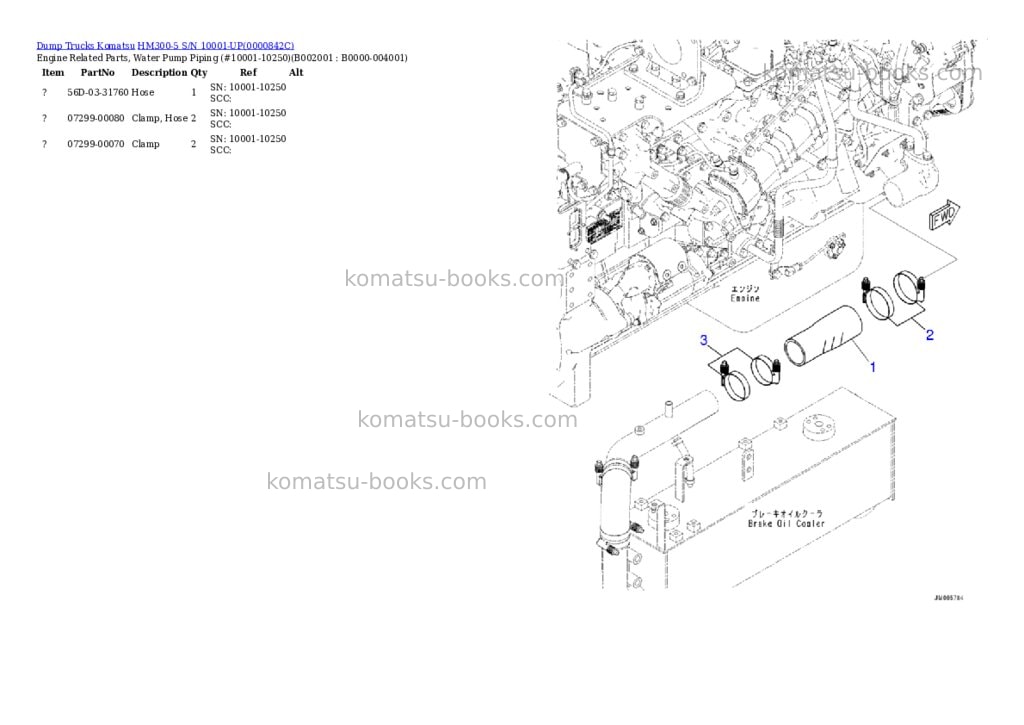 Komatsu hm300-5 s/n 10001-up Parts catalog cover Page 7