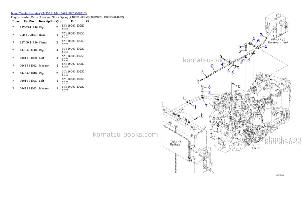 Komatsu hm300-5 s/n 10001-up Parts catalog cover Page 8