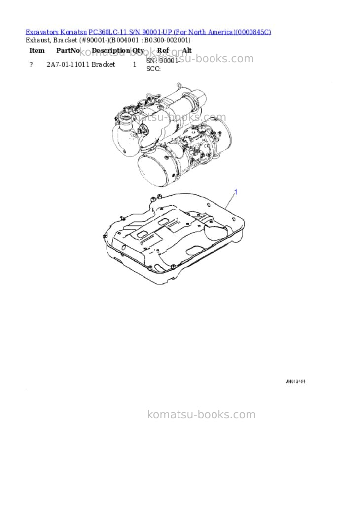 Komatsu PC360LC-11 S/N 90001-UP (For North America) Parts catalog cover Page 8 Komatsu PC360LC-11 S/N 90001-UP (For North America) Parts catalog cover Page 8