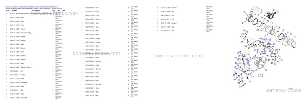 Komatsu PC360LC-11 S/N 90001-UP (For North America) Parts catalog cover Page 9 Komatsu PC360LC-11 S/N 90001-UP (For North America) Parts catalog cover Page 9