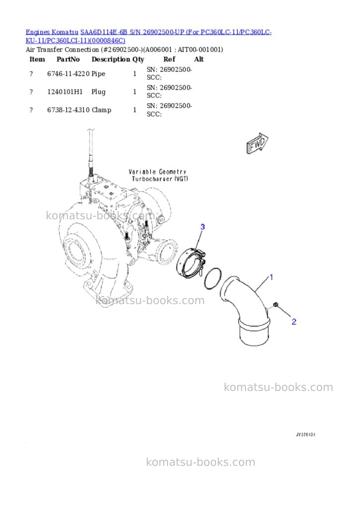 Komatsu saa6d114e-6b s/n 26902500-up for pc360lc-11/pc360lc-ku-11/pc360lci-11 Parts catalog cover Page 5 Komatsu saa6d114e-6b s/n 26902500-up for pc360lc-11/pc360lc-ku-11/pc360lci-11 Parts catalog cover Page 5