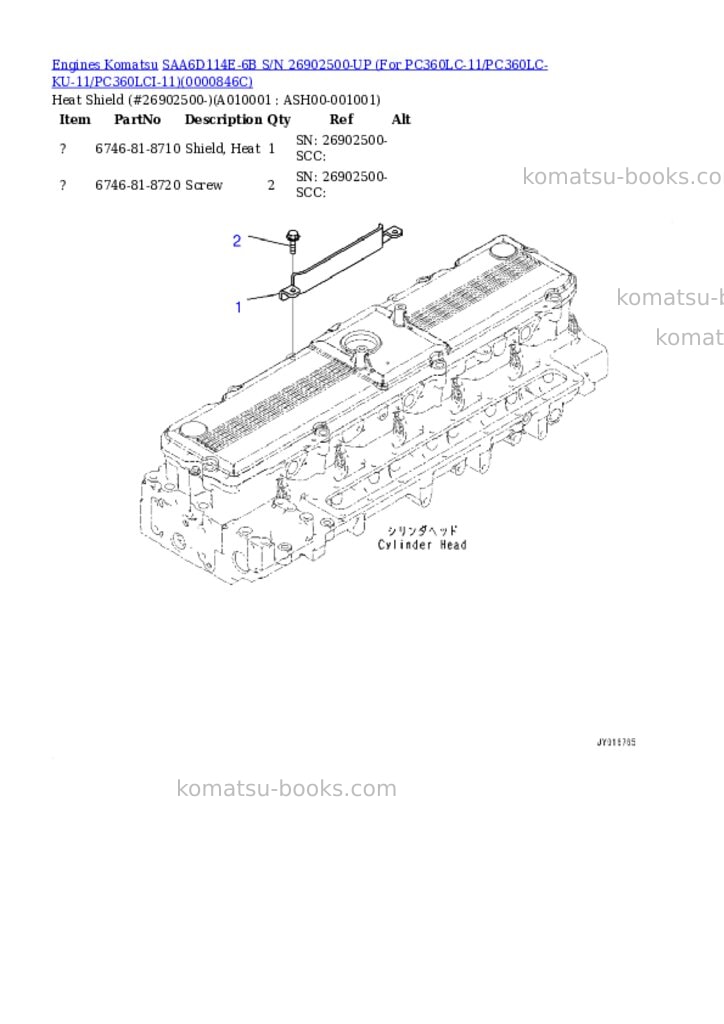 Komatsu saa6d114e-6b s/n 26902500-up for pc360lc-11/pc360lc-ku-11/pc360lci-11 Parts catalog cover Page 9 Komatsu saa6d114e-6b s/n 26902500-up for pc360lc-11/pc360lc-ku-11/pc360lci-11 Parts catalog cover Page 9