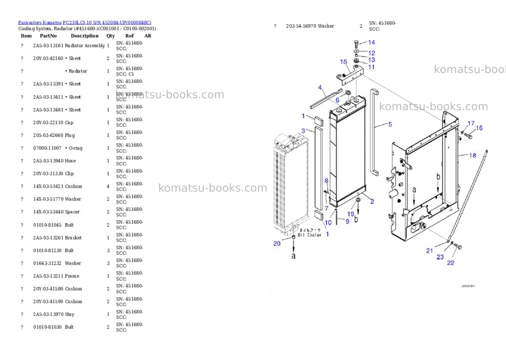 Komatsu pc210lci-10 s/n 452084-up Parts catalog cover Page 8