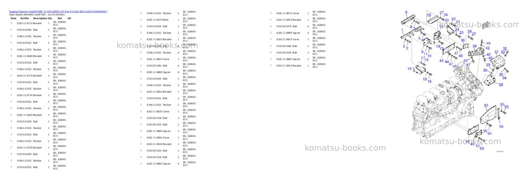 Komatsu saa6d140e-7a s/n 830001-up for d155ax-8/d155axi-8 Parts catalog cover Page 9 Komatsu saa6d140e-7a s/n 830001-up for d155ax-8/d155axi-8 Parts catalog cover Page 9