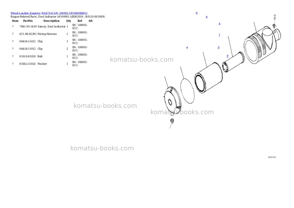 Komatsu wa470-8 s/n 100001-up Parts catalog cover Page 10