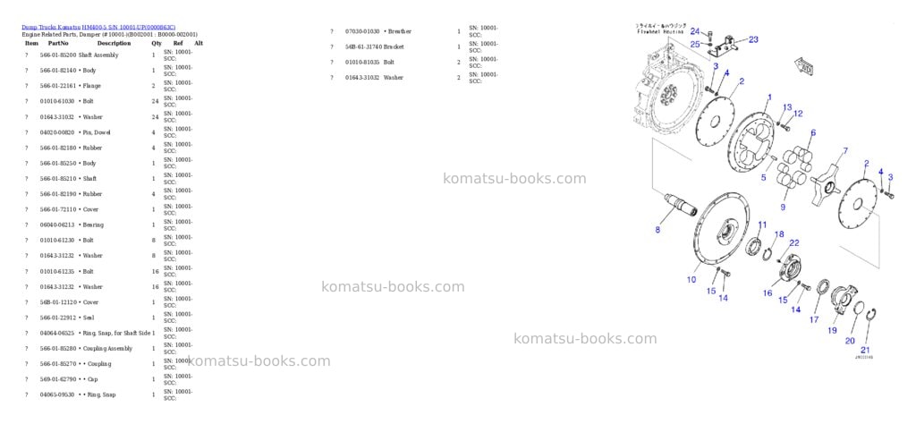 Komatsu hm400-5 s/n 10001-up Parts catalog cover Page 4 Komatsu hm400-5 s/n 10001-up Parts catalog cover Page 4