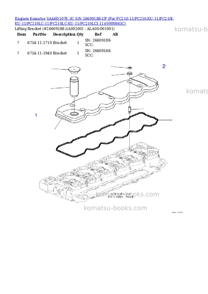 Komatsu SAA6D107E-3C S/N 26609188-UP (For PC210-11/PC210-KU-11/PC210I-KU-11/PC210LC-11/PC210LC-KU-11/PC210LCI-11) Parts catalog cover Komatsu SAA6D107E-3C S/N 26609188-UP (For PC210-11/PC210-KU-11/PC210I-KU-11/PC210LC-11/PC210LC-KU-11/PC210LCI-11) Parts catalog cover